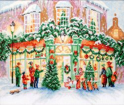 Broderikit Tavla Julbutik Jul brodera korsstygn