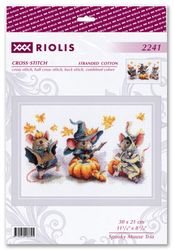 Broderikit Tavla Söta möss firar Halloween