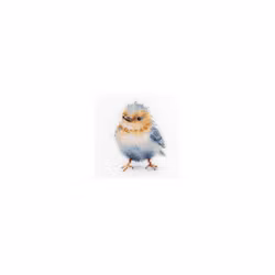 Broderikit Tavla Liten fågel 1