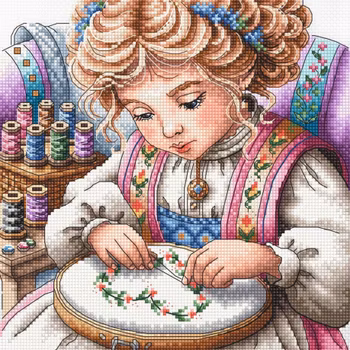 Broderikit Tavla The Little Artisan - Den lille hantverkaren