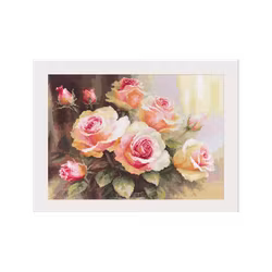 Broderikit Tavla Roses in the sunlight - Rosor i solljuset