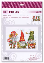 Broderikit Tavla Tre roliga tomtar