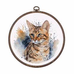 Broderikit Tavla The Bengal Cat - Bengalkatten