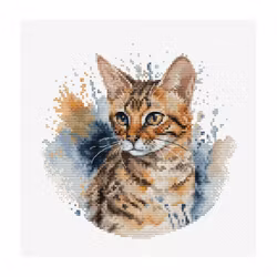 Broderikit Tavla The Bengal Cat - Bengalkatten