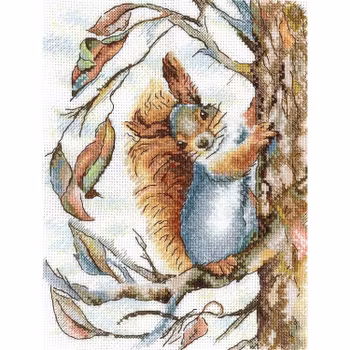 Broderikit Tavla Ekorre på trädet