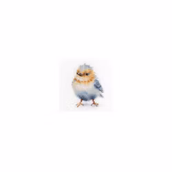 Broderikit Tavla Liten fågel 1