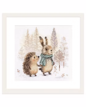Broderikit Tavla Sagor om skogen. Hare och igelkott