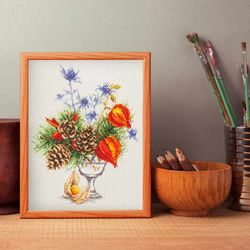 Broderikit Tavla Vinters bukett