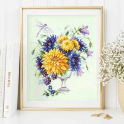 Broderikit Tavla Sommar bukett