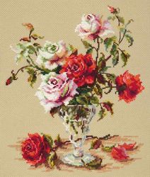 Broderikit Tavla Love Song  Rosor