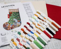 Broderikit Mysig Julstrumpa leksaker julgran Brodera korsstygn