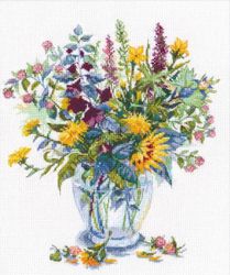 Broderikit Tavla Bukett Vilda blommor