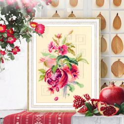 Broderikit Tavla Pomegranate Granatäpple