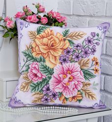 Broderikit Tavla Kudde Blomningstid
