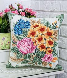 Broderikit Tavla Kudde Blomningstid