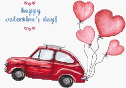 Broderikit Tavla  Happy Valentine´s Day
