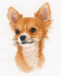 Broderikit Tavla Little friend. Chihuahua