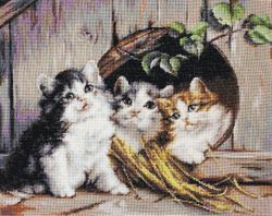 Broderikit Tavla Kattungar