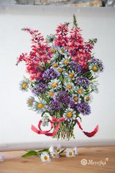 Broderikit Tavla Bukett vilda blommor