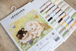 Broderikit Tavla Lekande kattungarna