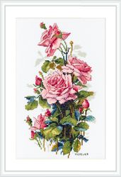 Broderikit Tavla Rosa Rosor