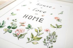 Broderikit Tavla Blommor och blad