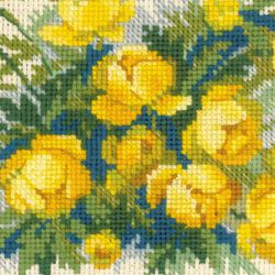 Broderikit Tavla Blommor Smörbollar