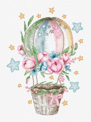 Broderikit tavla Ballon