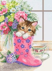 Broderikit Tavla Pretty Kitten