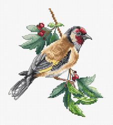 Broderikit Tavla Goldfinch bird