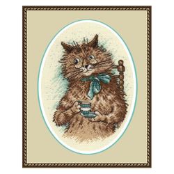 Broderikit Tavla Intellektuell katt