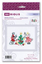 Broderikit Tavla Möss och Julgran