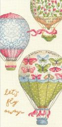 Broderikit Tavla Let's Fly Away Ballonger