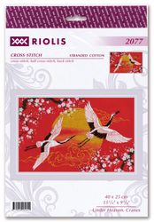 Broderikit Tavla Tranor och blommande sakura