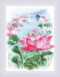 Broderikit Tavla Lotus Field. Fiskare