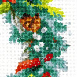 Broderikit Tavla Jul Krans Vinter