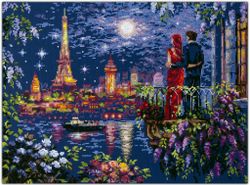 Broderikit Tavla Romantisk helg i Paris