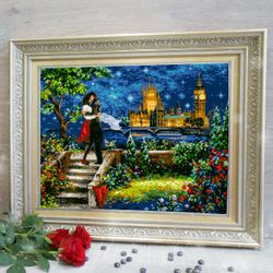 Broderikit Tavla Romantisk helg i London