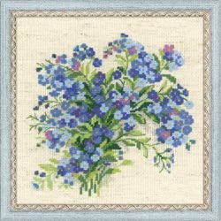 Broderikit Tavla Förgätmigej Vårblomster