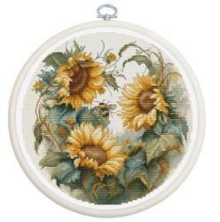 Broderikit Tavla Sunflower Solrosor