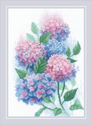 Broderikit Tavla Graceful Hydrangeas Graciösa hortensior