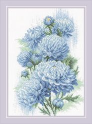 Broderikit Tavla Delicate Chrysanthemums Fina krysantemum