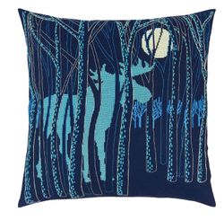 Broderikit Kudde Älg under månsken