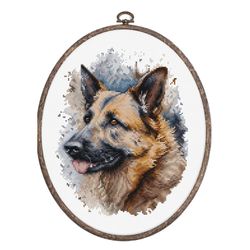 Broderikit Tavla Schäfer The German Shepherd