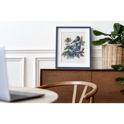 Broderikit Tavla The birds-winter