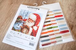 Broderikit Santa Claus and Snowman