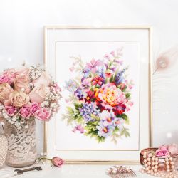 Broderikit Tavla Sommar blomster