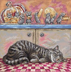 Broderikit Tavla When The Cat sleeps Tupplur