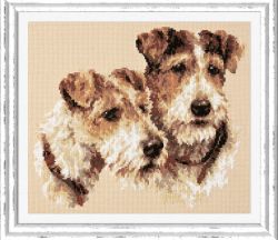 Broderikit Tavla Fox Terriers Foxterrier