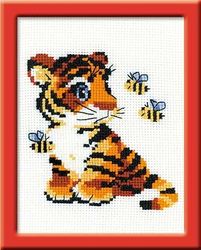 Broderikit Tavla För nybörjare En Tigerunge